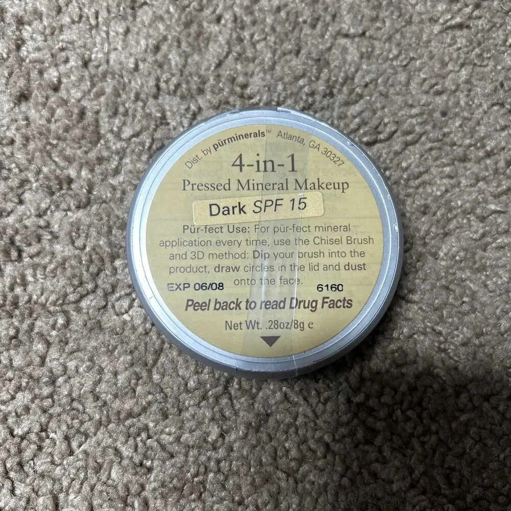 PUR MINERALS ~ 4-IN-1 PRESSED MINERAL MAKEUP ~ DARK ~ .28 OZ Expired 06/08 - Picture 5 of 5
